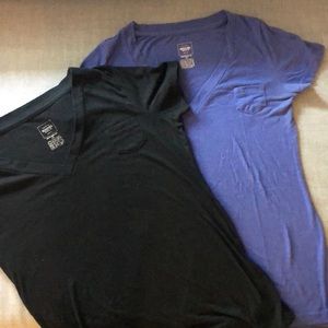 Two Mossimo Pocket Baby Tees
